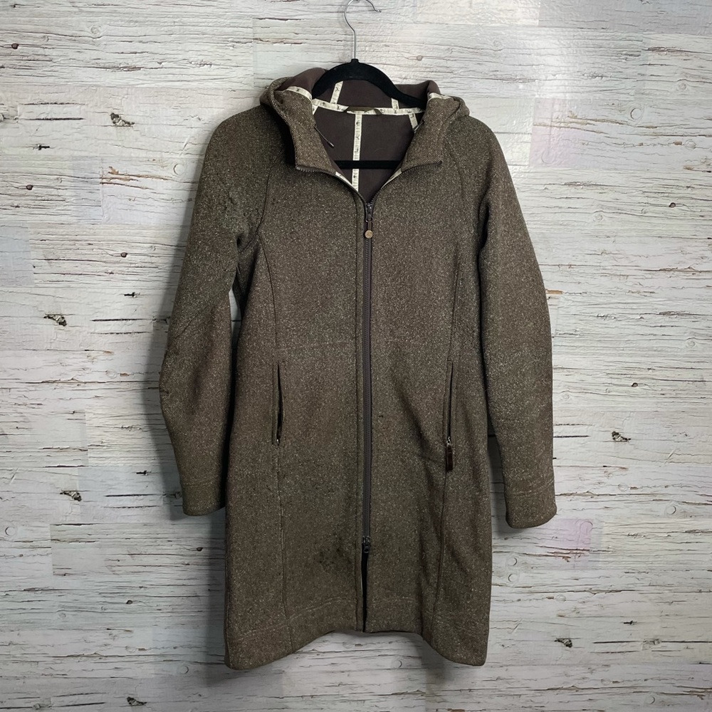 Lululemon vintage tweed brown long jacket 4